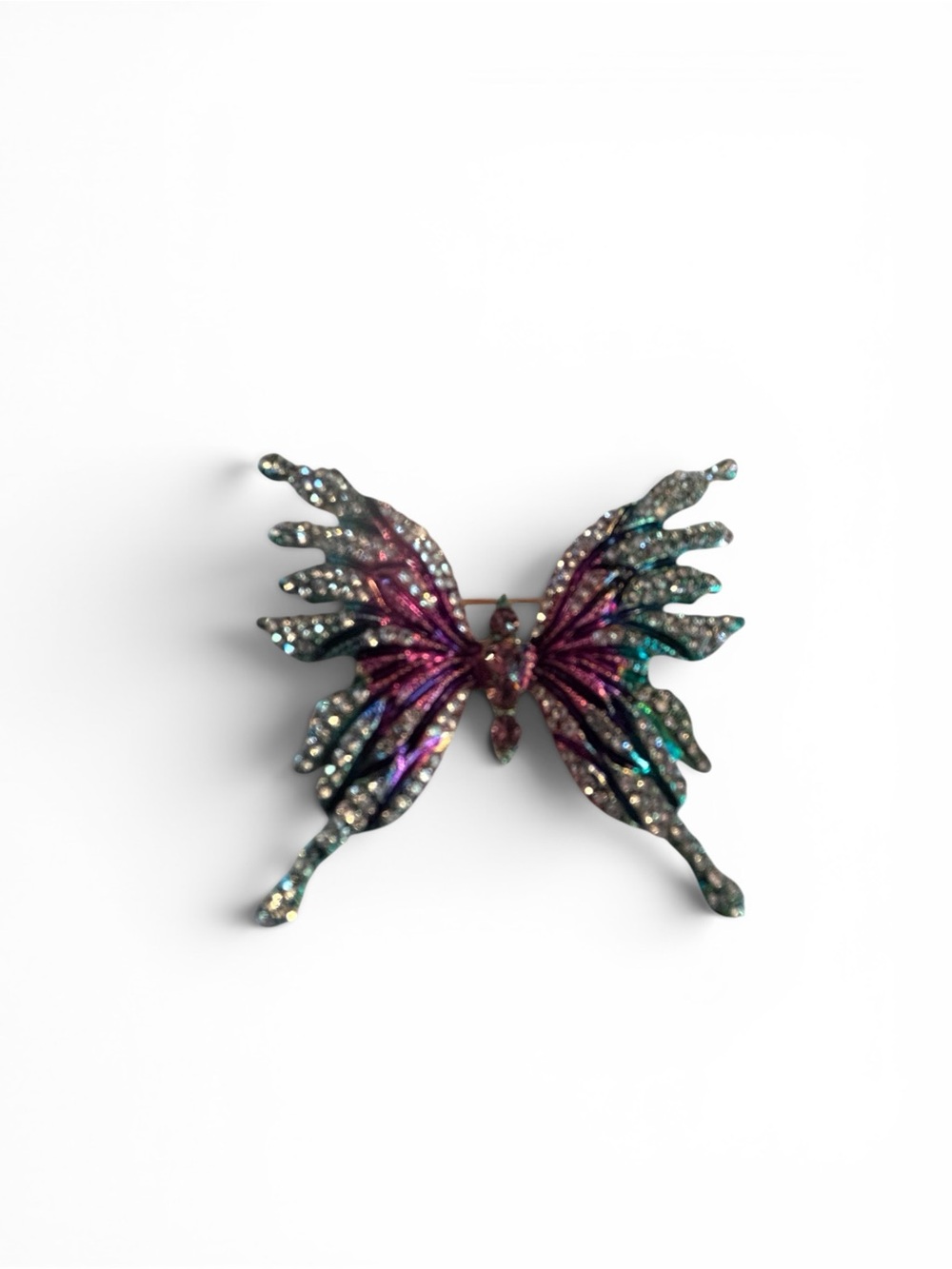 Sparkling Multicolor Butterfly Brooch